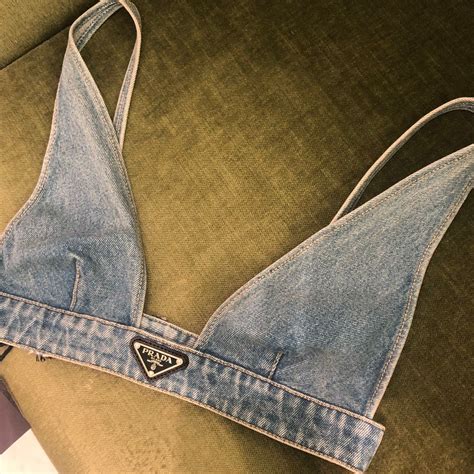 prada jeans logo|prada denim bralette.